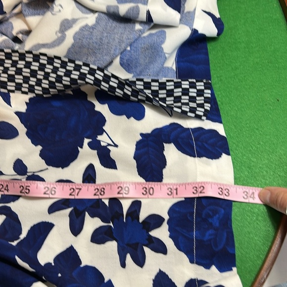 CABI BOTANICAL KIMONO STYLE TOPPER COVER UP BLUE/WHITE FLORAL PRINT SZ M/L - Picture 13 of 14